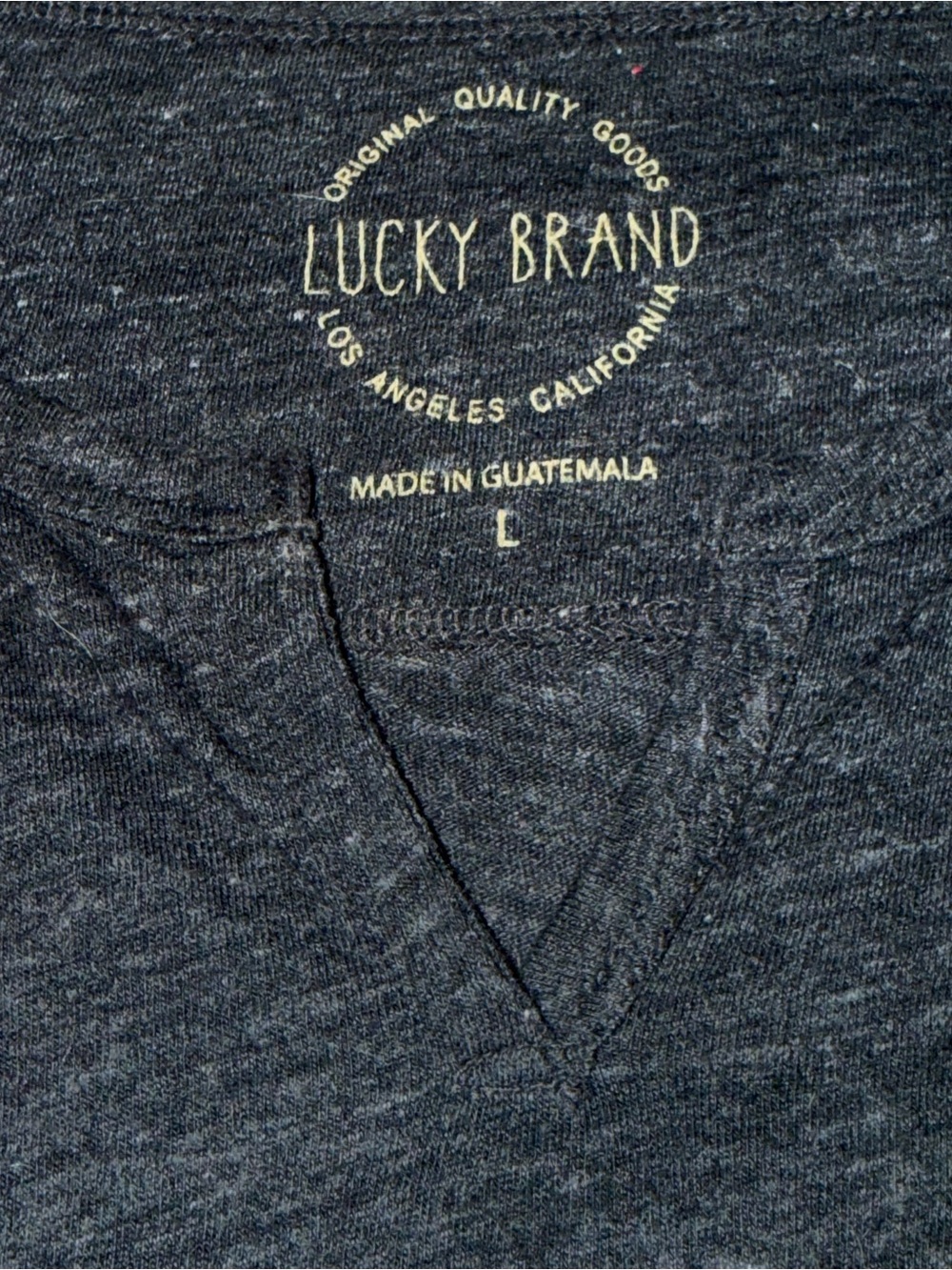 Lucky Brand Charcoal Long-Sleeve Top with Metallic Bird & Floral Print - Picture 2 of 7